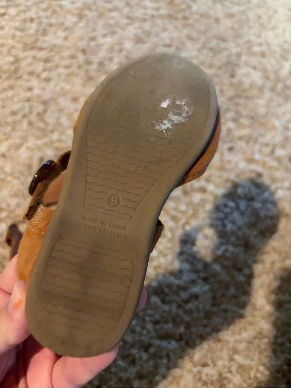 Old Navy Girls Tan Cross-Strap Sandals